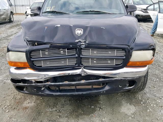 1B7FL22P7WS743372 - 1998 DODGE DAKOTA BLACK photo 7