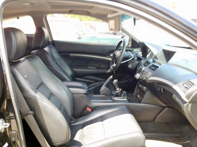 1HGCS2A84CA007069 - 2012 HONDA ACCORD EXL BLACK photo 5