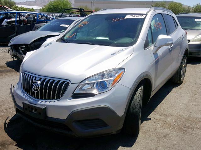 KL4CJASB9EB701849 - 2014 BUICK ENCORE SILVER photo 2