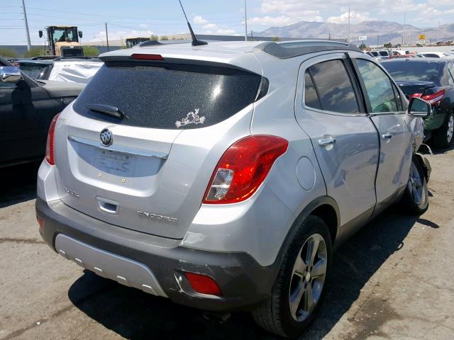 KL4CJASB9EB701849 - 2014 BUICK ENCORE SILVER photo 4