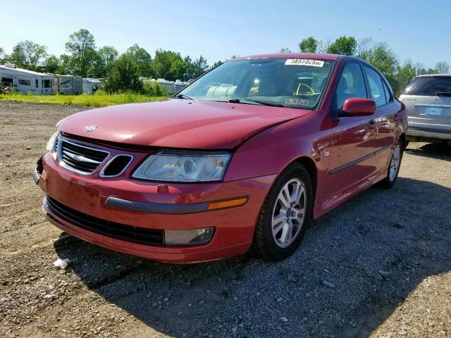 YS3FD49Y061021358 - 2006 SAAB 9-3 RED photo 2