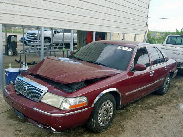 2MEFM74W44X629417 - 2004 MERCURY GRAND MARQ RED photo 2