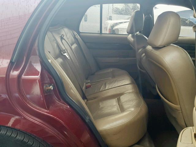 2MEFM74W44X629417 - 2004 MERCURY GRAND MARQ RED photo 6