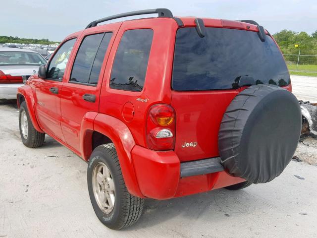 1J8GL58K62W190310 - 2002 JEEP LIBERTY LI RED photo 3