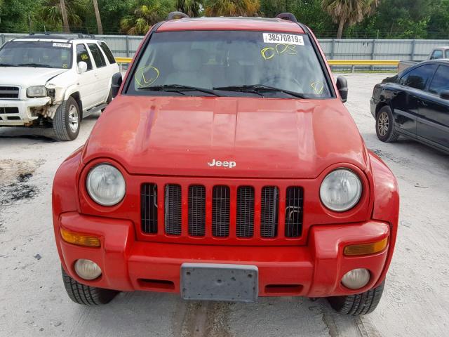 1J8GL58K62W190310 - 2002 JEEP LIBERTY LI RED photo 9