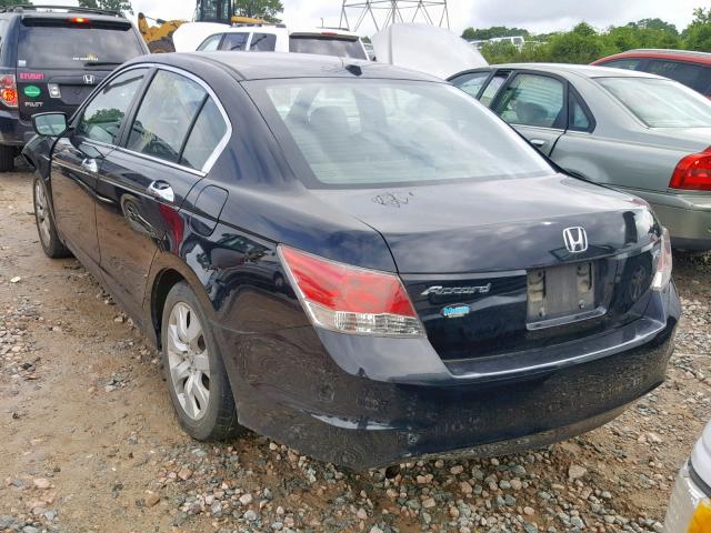 1HGCP36838A025554 - 2008 HONDA ACCORD EXL BLACK photo 3