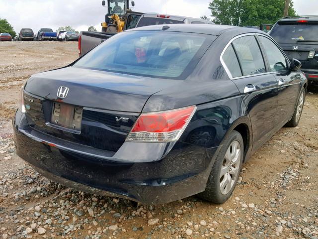 1HGCP36838A025554 - 2008 HONDA ACCORD EXL BLACK photo 4