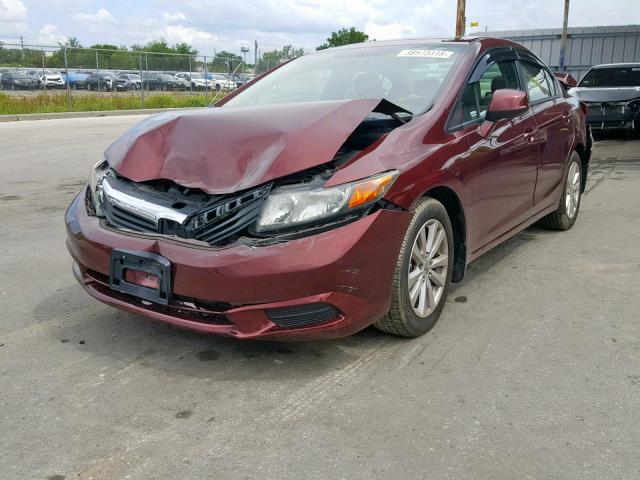 19XFB2F98CE000510 - 2012 HONDA CIVIC EXL RED photo 2