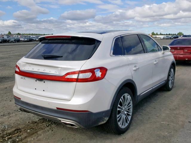 2LMTJ6LR3GBL24754 - 2016 LINCOLN MKX RESERV WHITE photo 4