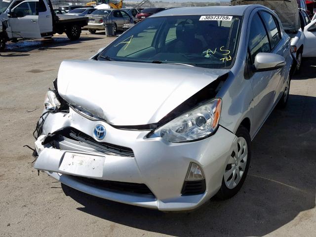 JTDKDTB38D1546423 - 2013 TOYOTA PRIUS C SILVER photo 2