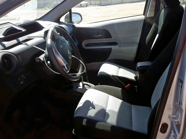 JTDKDTB38D1546423 - 2013 TOYOTA PRIUS C SILVER photo 5