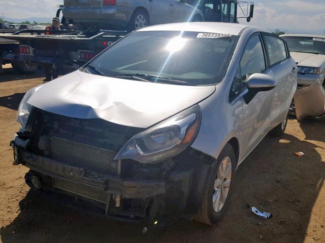 KNADN4A30D6188571 - 2013 KIA RIO EX SILVER photo 2