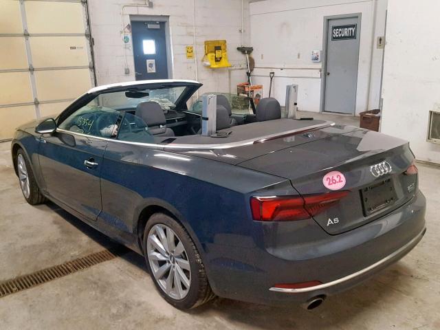 WAUYNGF56JN010601 - 2018 AUDI A5 PREMIUM GRAY photo 3