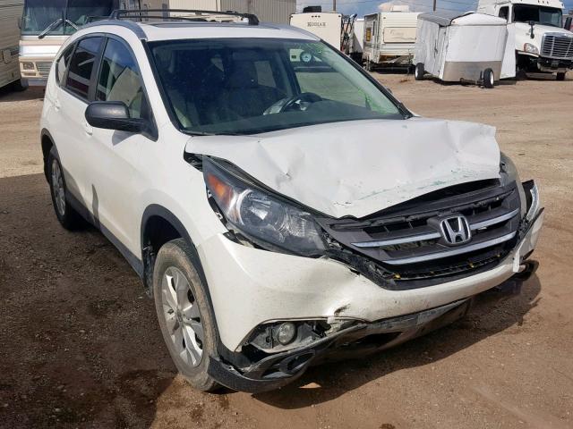 5J6RM4H71CL070852 - 2012 HONDA CR-V EXL WHITE photo 1