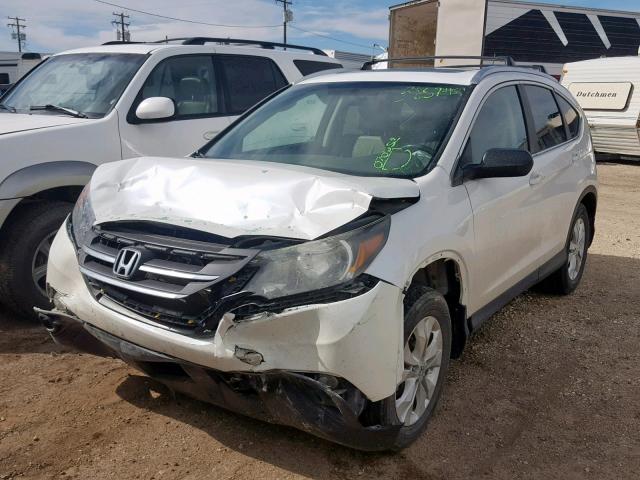 5J6RM4H71CL070852 - 2012 HONDA CR-V EXL WHITE photo 2