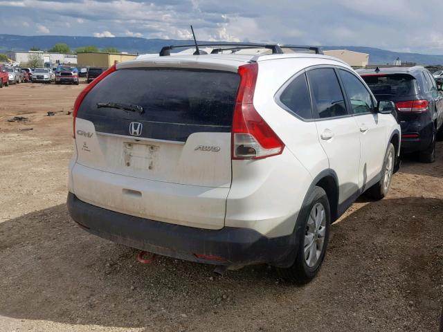 5J6RM4H71CL070852 - 2012 HONDA CR-V EXL WHITE photo 4