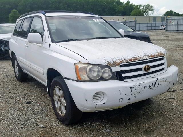 JTEGF21AX10025985 - 2001 TOYOTA HIGHLANDER WHITE photo 1