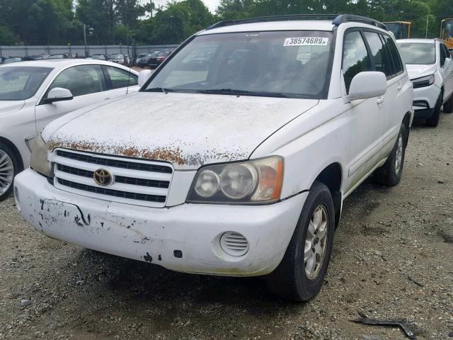 JTEGF21AX10025985 - 2001 TOYOTA HIGHLANDER WHITE photo 2