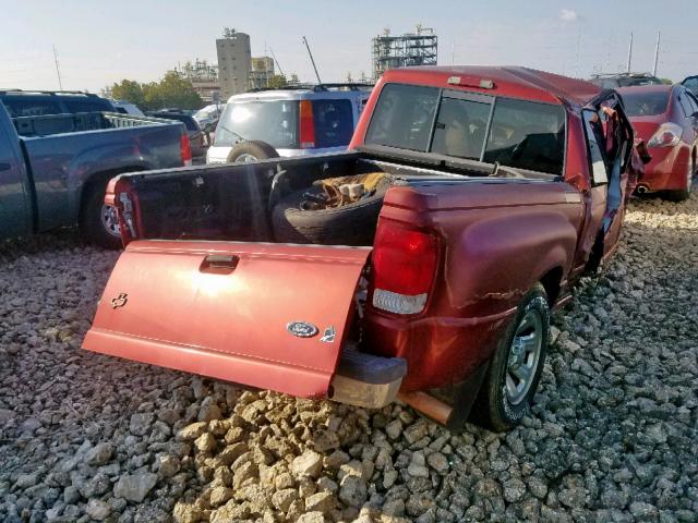 1FTYR14V8YTA06675 - 2000 FORD RANGER SUP RED photo 4