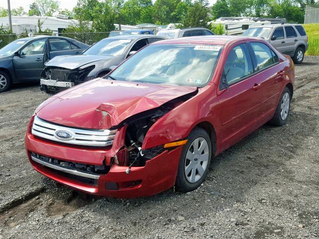 3FAHP06Z39R122035 - 2009 FORD FUSION S RED photo 2