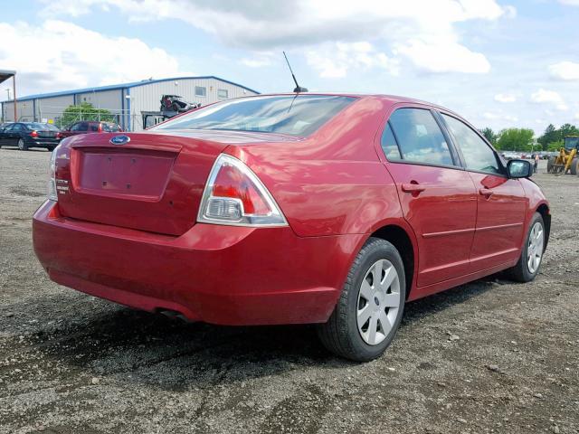 3FAHP06Z39R122035 - 2009 FORD FUSION S RED photo 4