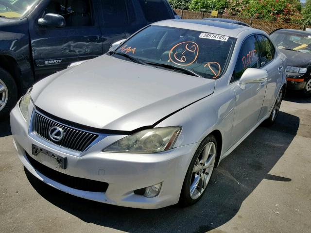 JTHBK262195090832 - 2009 LEXUS IS 250 SILVER photo 2