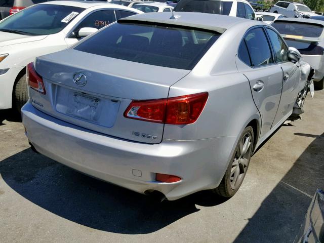 JTHBK262195090832 - 2009 LEXUS IS 250 SILVER photo 4