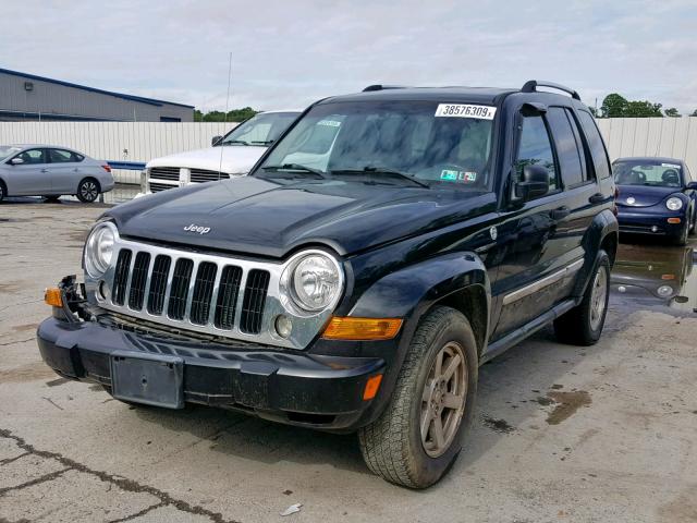 1J4GL58K15W723329 - 2005 JEEP LIBERTY LI BLACK photo 2