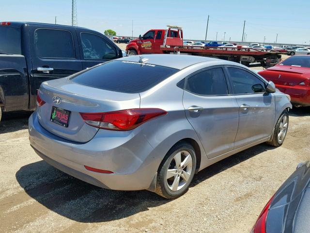 5NPDH4AE9FH606842 - 2015 HYUNDAI ELANTRA SE SILVER photo 4