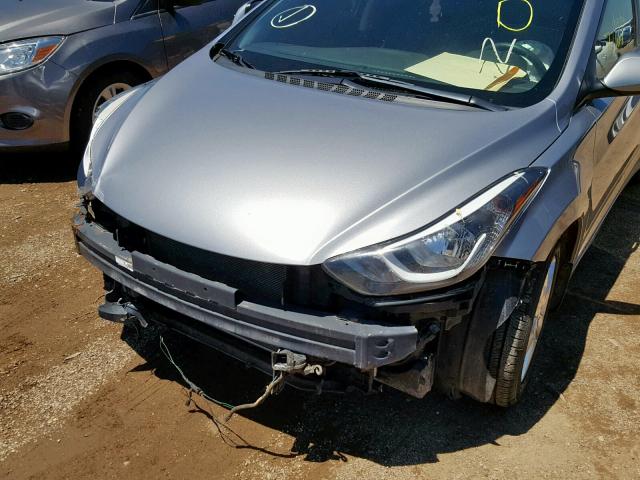 5NPDH4AE9FH606842 - 2015 HYUNDAI ELANTRA SE SILVER photo 9