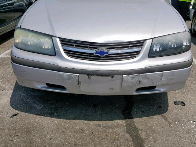 2G1WF52E149134874 - 2004 CHEVROLET IMPALA SILVER photo 9