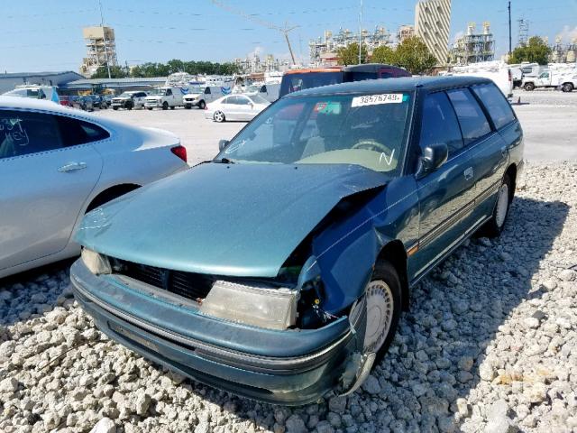 4S3BJ6335P6961778 - 1993 SUBARU LEGACY L TEAL photo 2