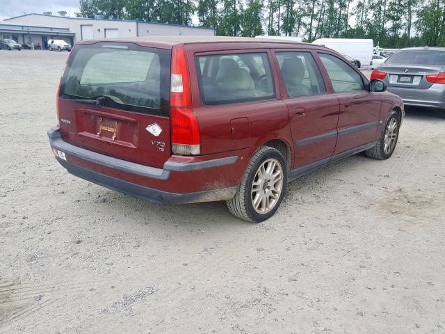 YV1SW53D312031939 - 2001 VOLVO V70 T5 TUR MAROON photo 4