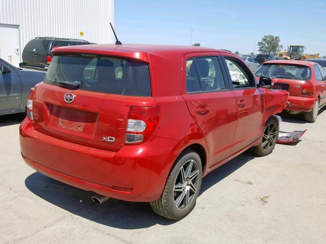 JTKKUPB47E1042021 - 2014 TOYOTA SCION XD RED photo 4