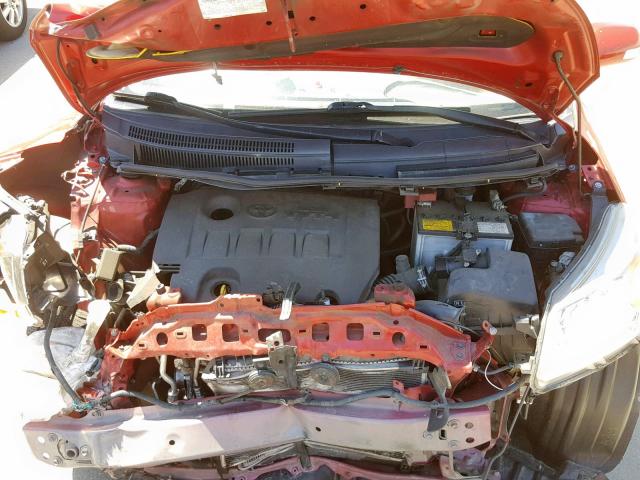 JTKKUPB47E1042021 - 2014 TOYOTA SCION XD RED photo 7