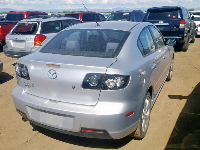 JM1BK323381816671 - 2008 MAZDA 3 S SILVER photo 4