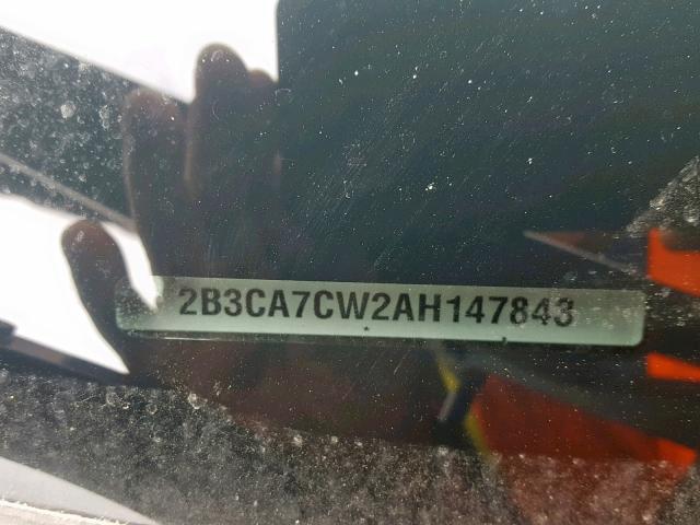 2B3CA7CW2AH147843 - 2010 DODGE CHARGER SR BLACK photo 10