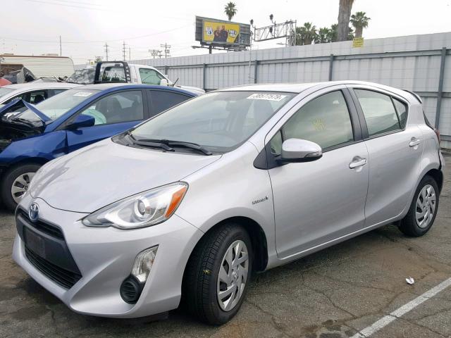 JTDKDTB39F1095490 - 2015 TOYOTA PRIUS C SILVER photo 2