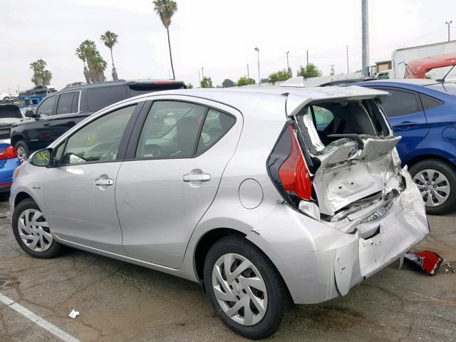 JTDKDTB39F1095490 - 2015 TOYOTA PRIUS C SILVER photo 3