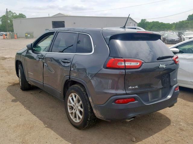 1C4PJMCS0EW260516 - 2014 JEEP CHEROKEE L GRAY photo 3