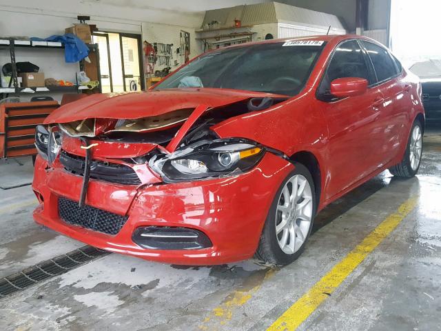 1C3CDFBBXED715956 - 2014 DODGE DART SXT RED photo 2