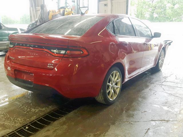 1C3CDFBBXED715956 - 2014 DODGE DART SXT RED photo 4