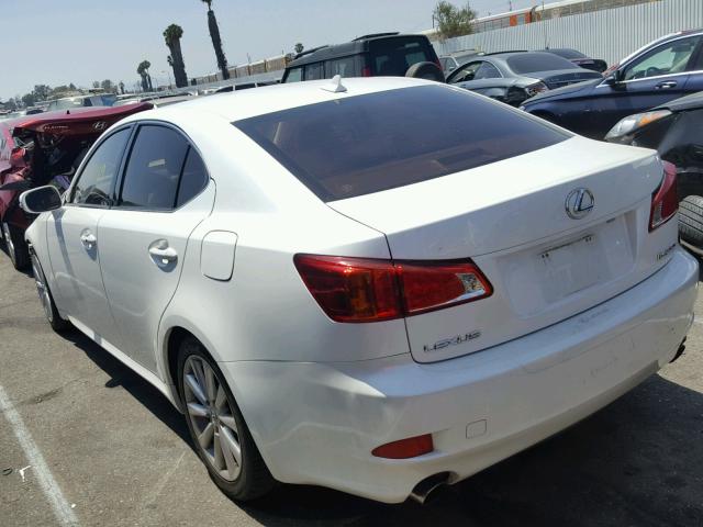 JTHBK262792086348 - 2009 LEXUS IS 250 WHITE photo 3