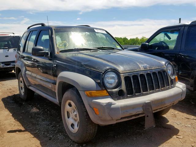 1J4GL48KX5W638161 - 2005 JEEP LIBERTY SP BLACK photo 1