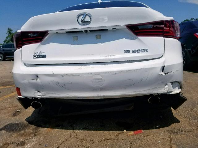 JTHBA1D20G5029307 - 2016 LEXUS IS 200T WHITE photo 9