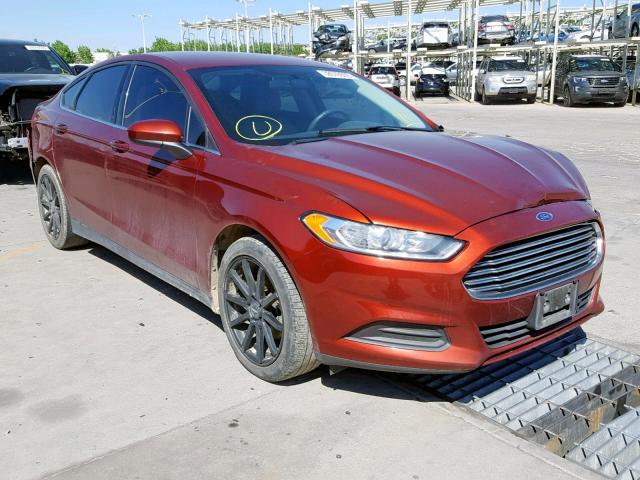 3FA6P0G79ER344870 - 2014 FORD FUSION S RED photo 1