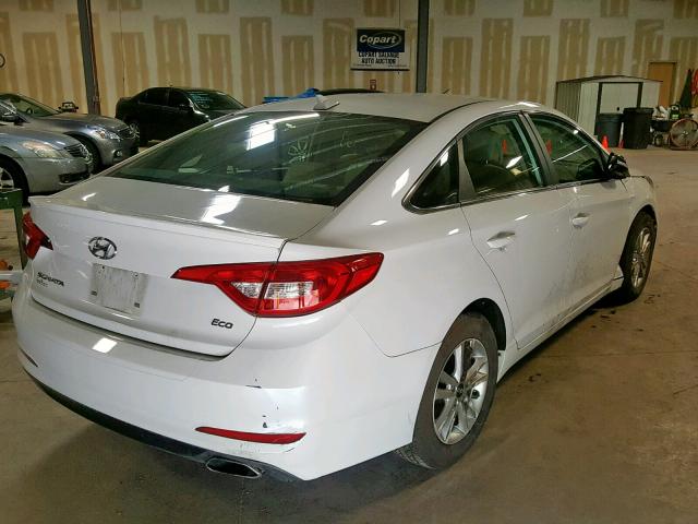 5NPE24AA2GH427126 - 2016 HYUNDAI SONATA ECO WHITE photo 4