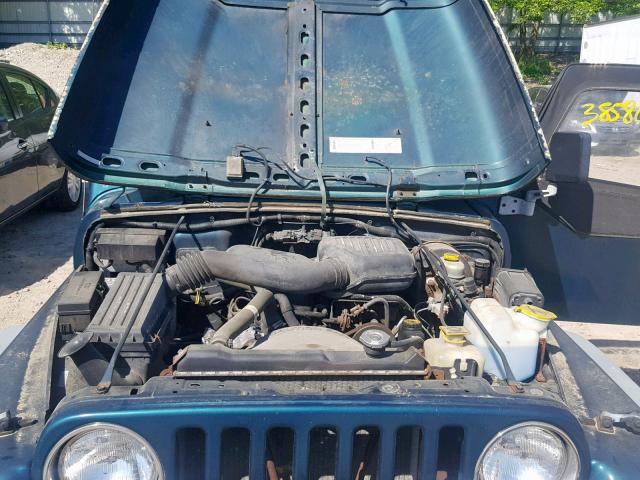 1J4FY29P6WP767697 - 1998 JEEP WRANGLER / GREEN photo 7