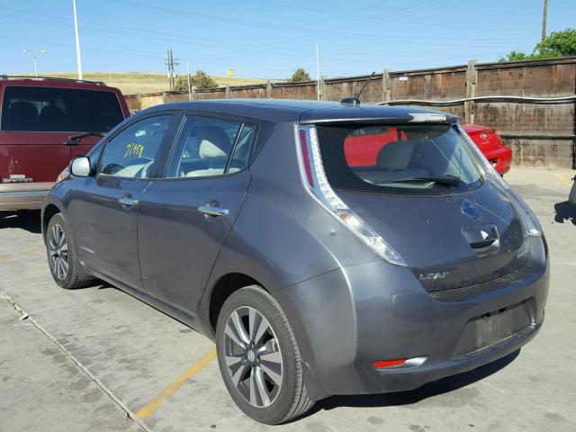 1N4AZ0CP3FC309011 - 2015 NISSAN LEAF S GRAY photo 3