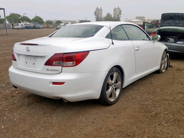 JTHFF2C26B2516046 - 2011 LEXUS IS 250 WHITE photo 4